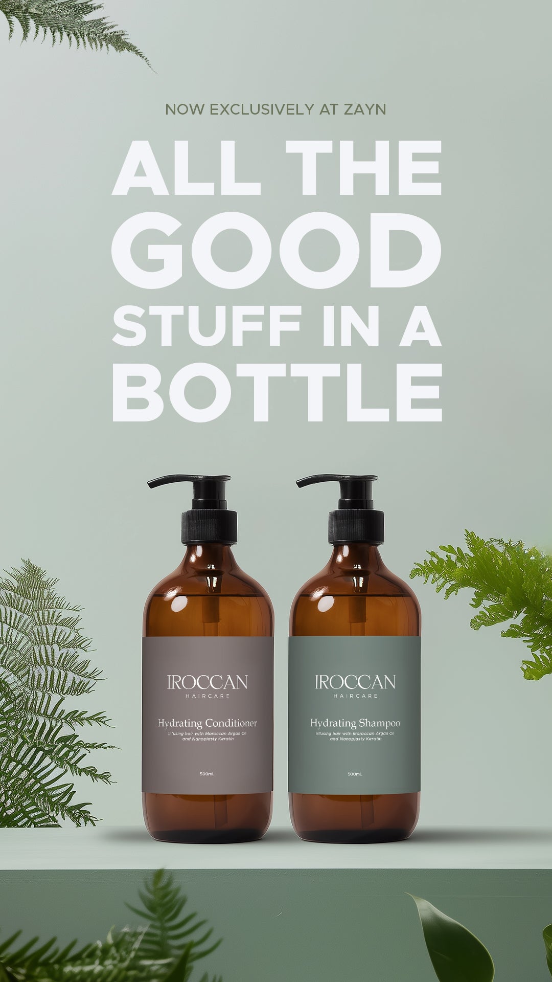 IROCCAN Nanoplasty Hydrating Shampoo & Conditioner 500mls